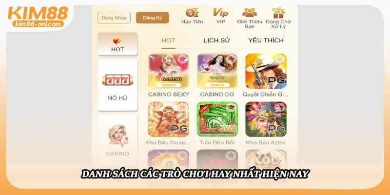 Danh sách các trò chơi hay nhất hiện nay